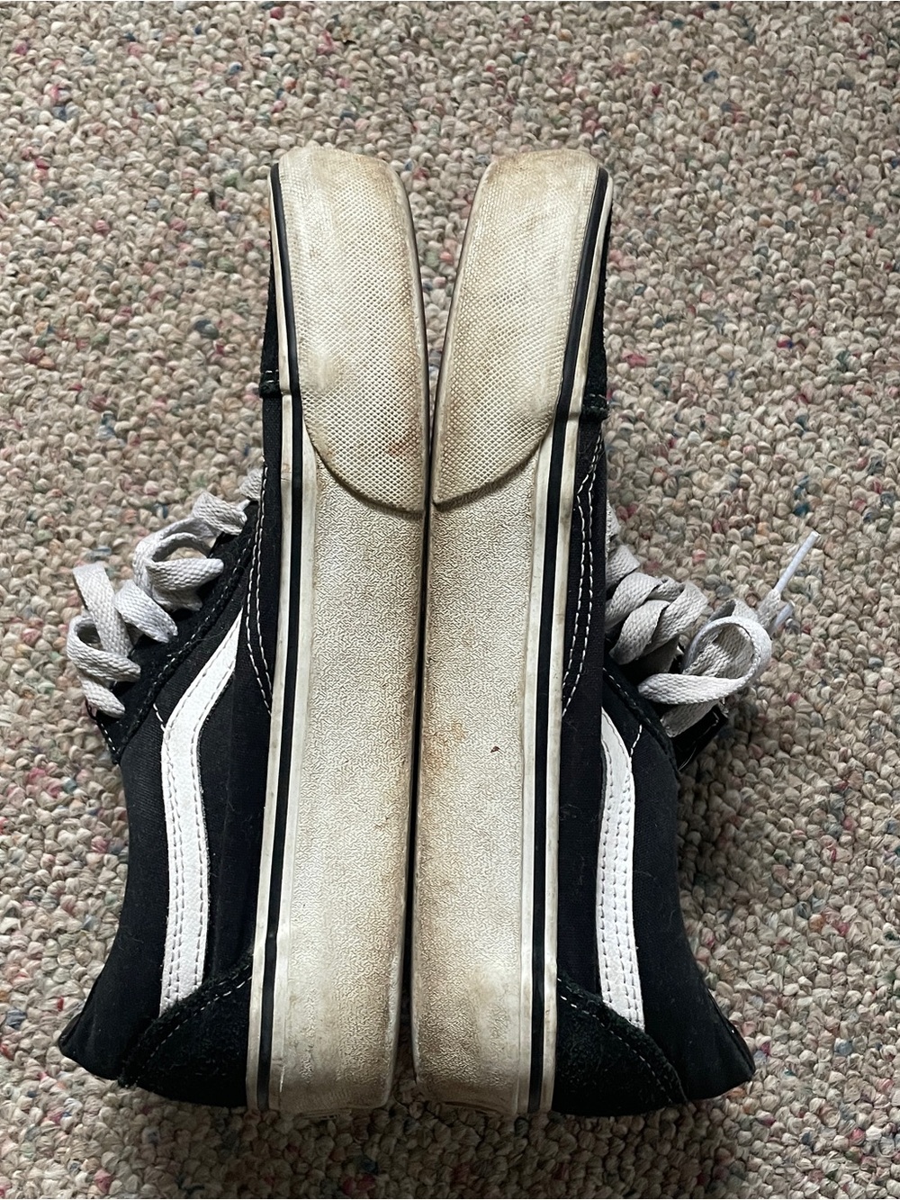Vans Black and White Old Skool Low-Top Skate Sneakers - Picture 4 of 6
